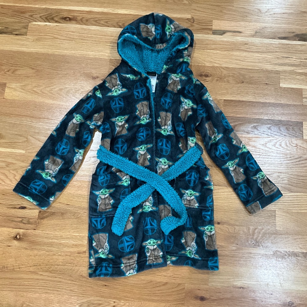 Kids Mandalorian fleece Bath Robe